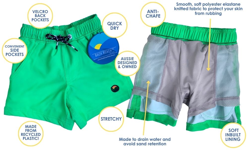 yellow boys boardshorts main image 0