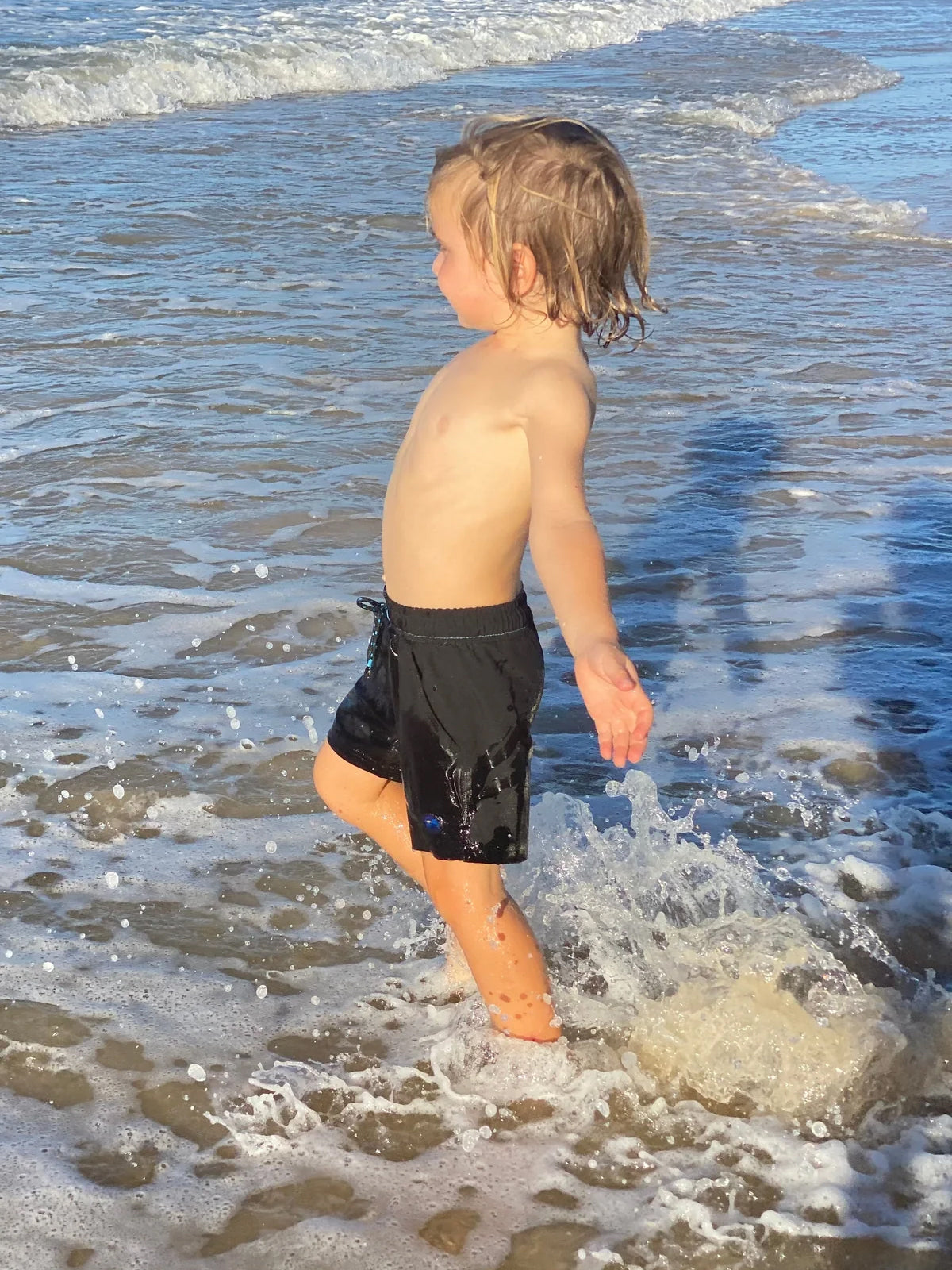 Black Beauty - Boardies (Kids) Board Shorts - Back Beach Rd