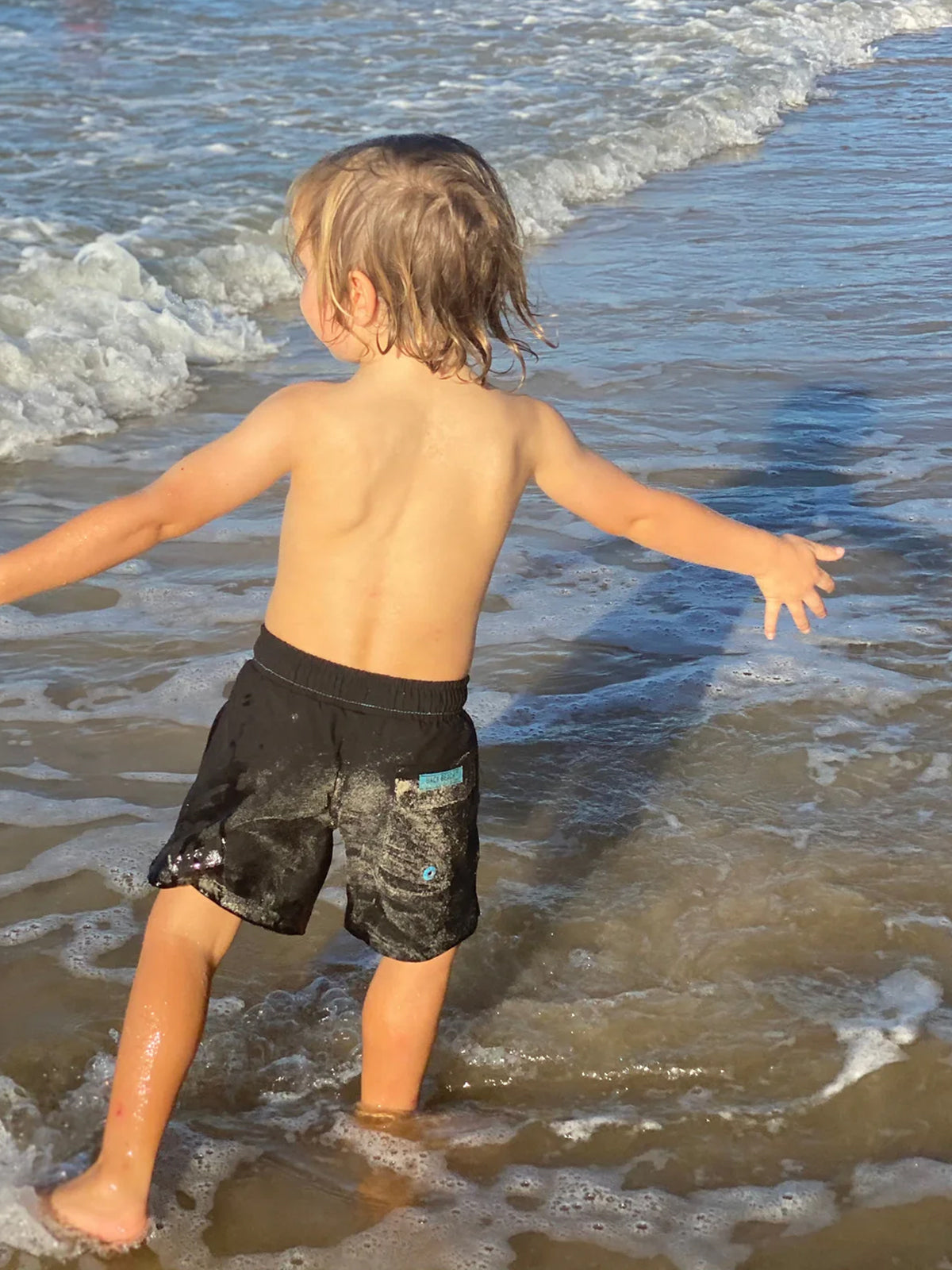 Black Beauty - Boardies (Kids) Board Shorts - Back Beach Rd