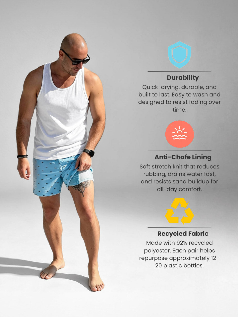 Black Beauty - Boardies (Mens) Board Shorts - Back Beach Rd