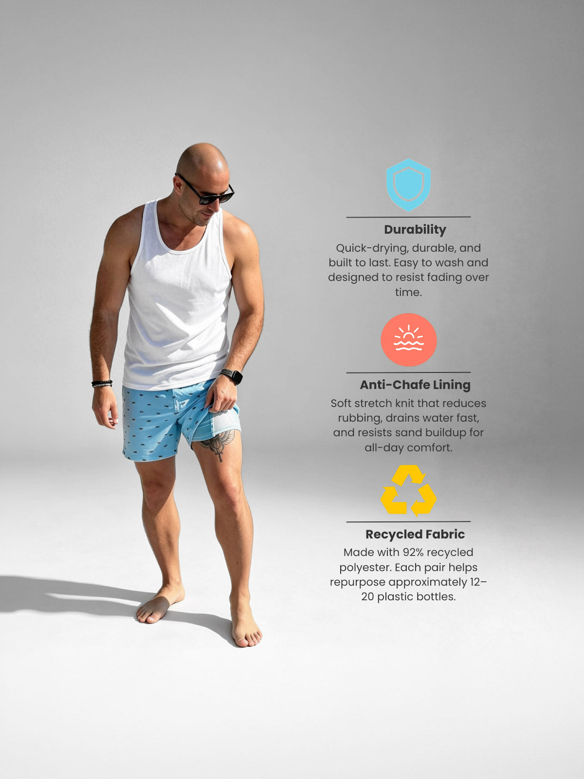 Freedom Tie Dye - Boardies (Mens) Board Shorts - Back Beach Rd