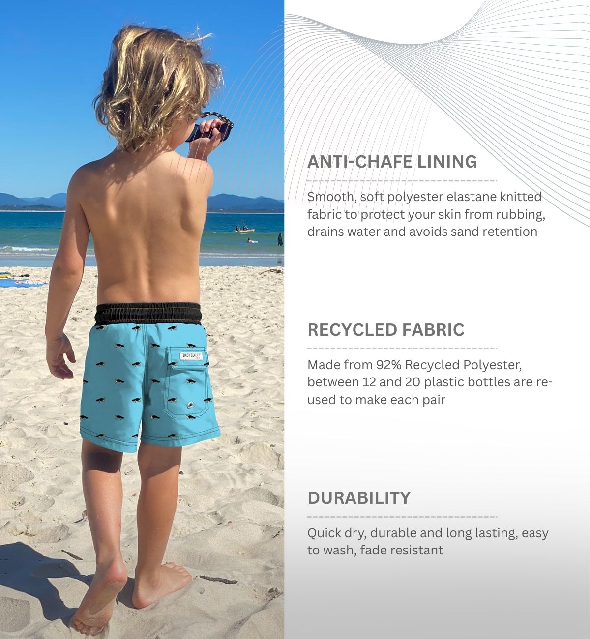 Noosa Bush Turkey - Boardies (Kids) Board Shorts - Back Beach Rd