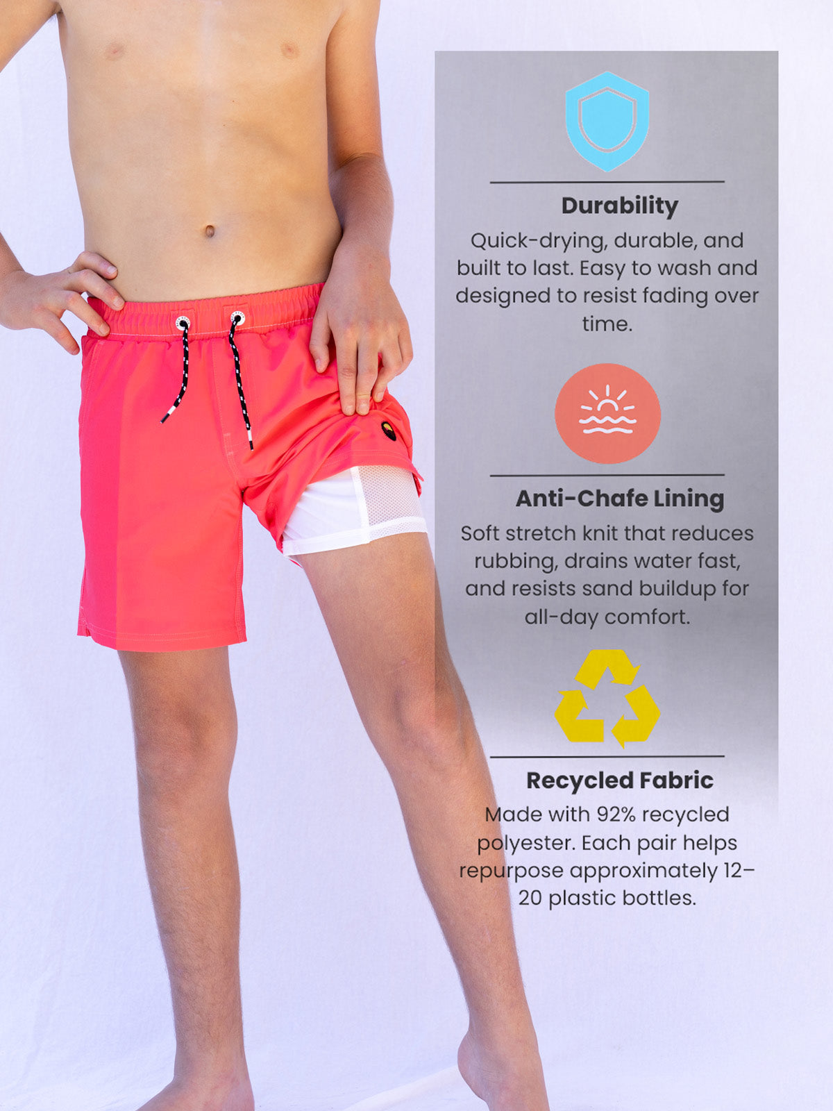 Outback Orange - Boardies (Kids) Board Shorts - Back Beach Rd