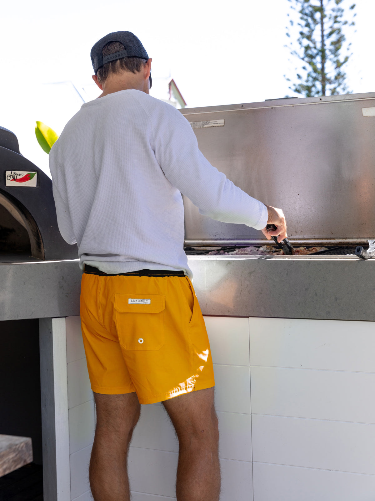 Outback Orange - Boardies (Mens) Board Shorts - Back Beach Rd