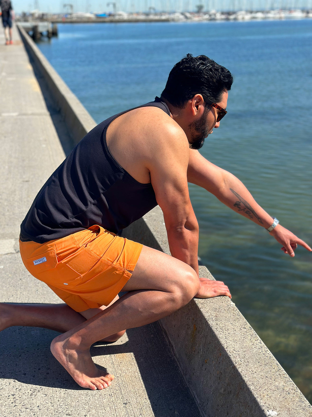 Outback Orange - Boardies (Mens) Board Shorts - Back Beach Rd