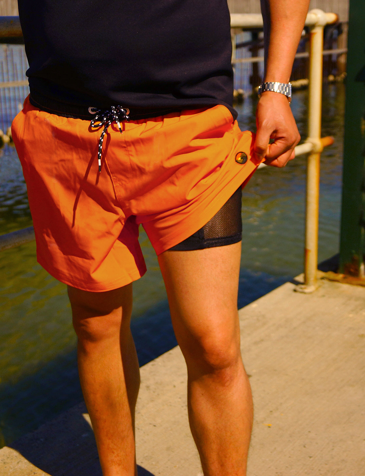 Outback Orange - Boardies (Mens) Board Shorts - Back Beach Rd