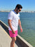 Palm Beach Pink - Boardies (Mens) Board Shorts - Back Beach Rd