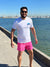 Palm Beach Pink - Boardies (Mens) Board Shorts - Back Beach Rd