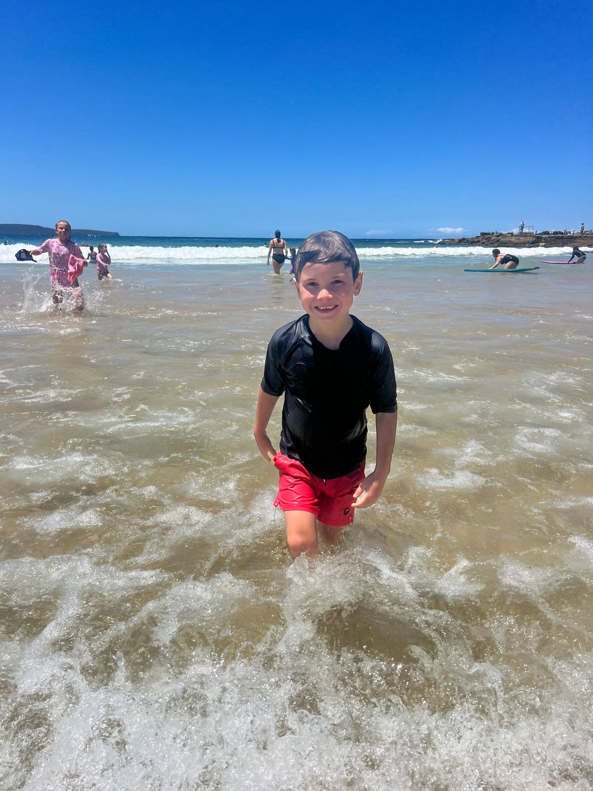 Portsea Red - Boardies (Kids) Board Shorts - Back Beach Rd