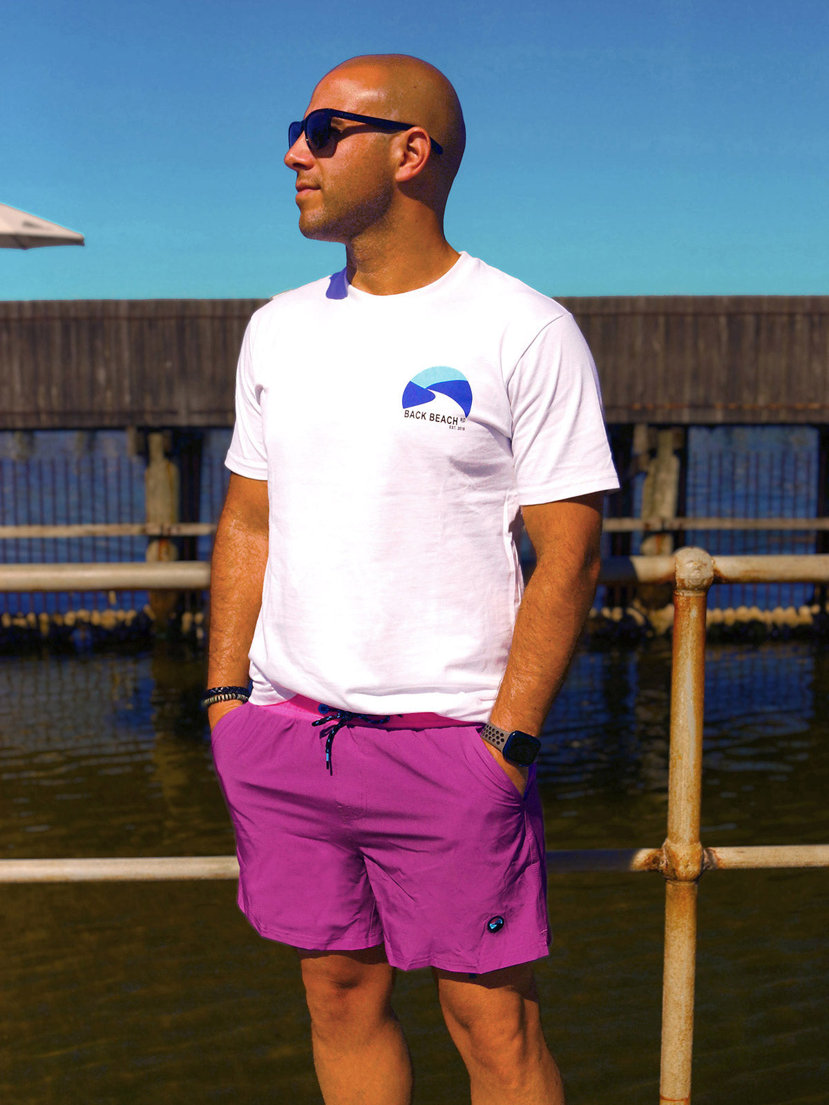 Purple Paradise - Boardies (Mens) Board Shorts - Back Beach Rd