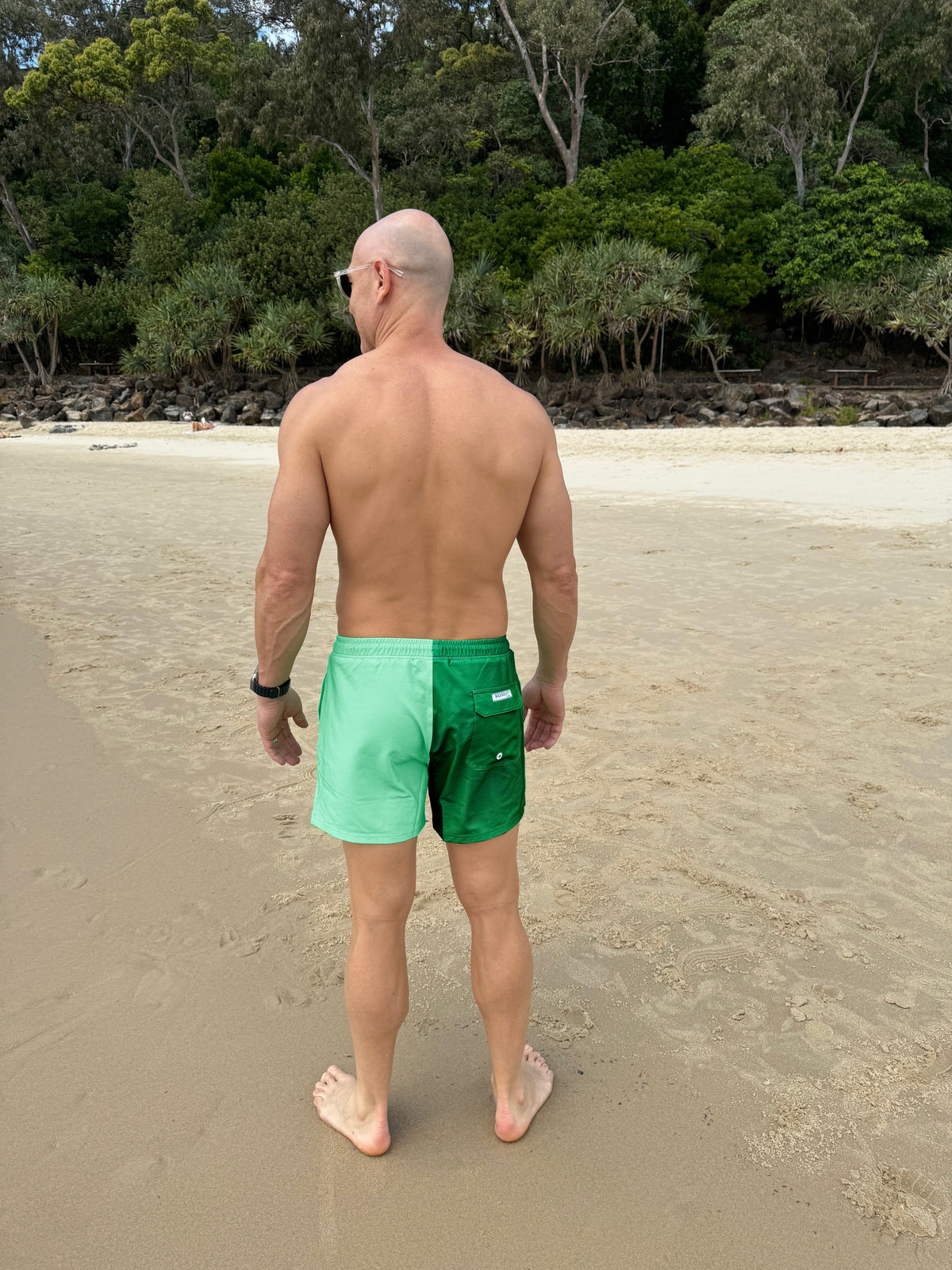 Shades of Green - Boardies (Mens) Board Shorts - Back Beach Rd