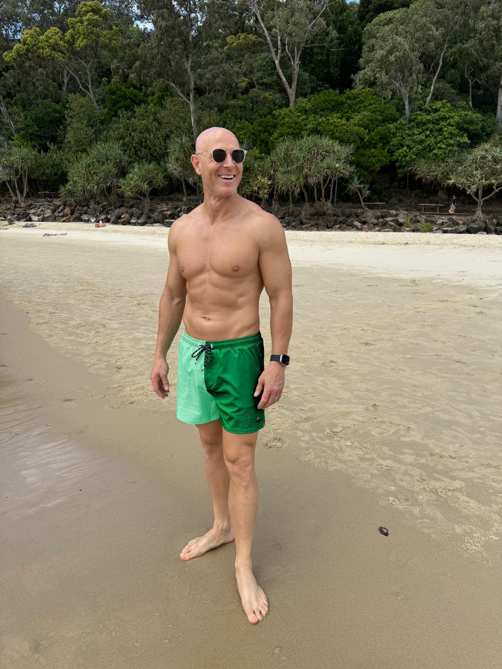 Shades of Green - Boardies (Mens) Board Shorts - Back Beach Rd