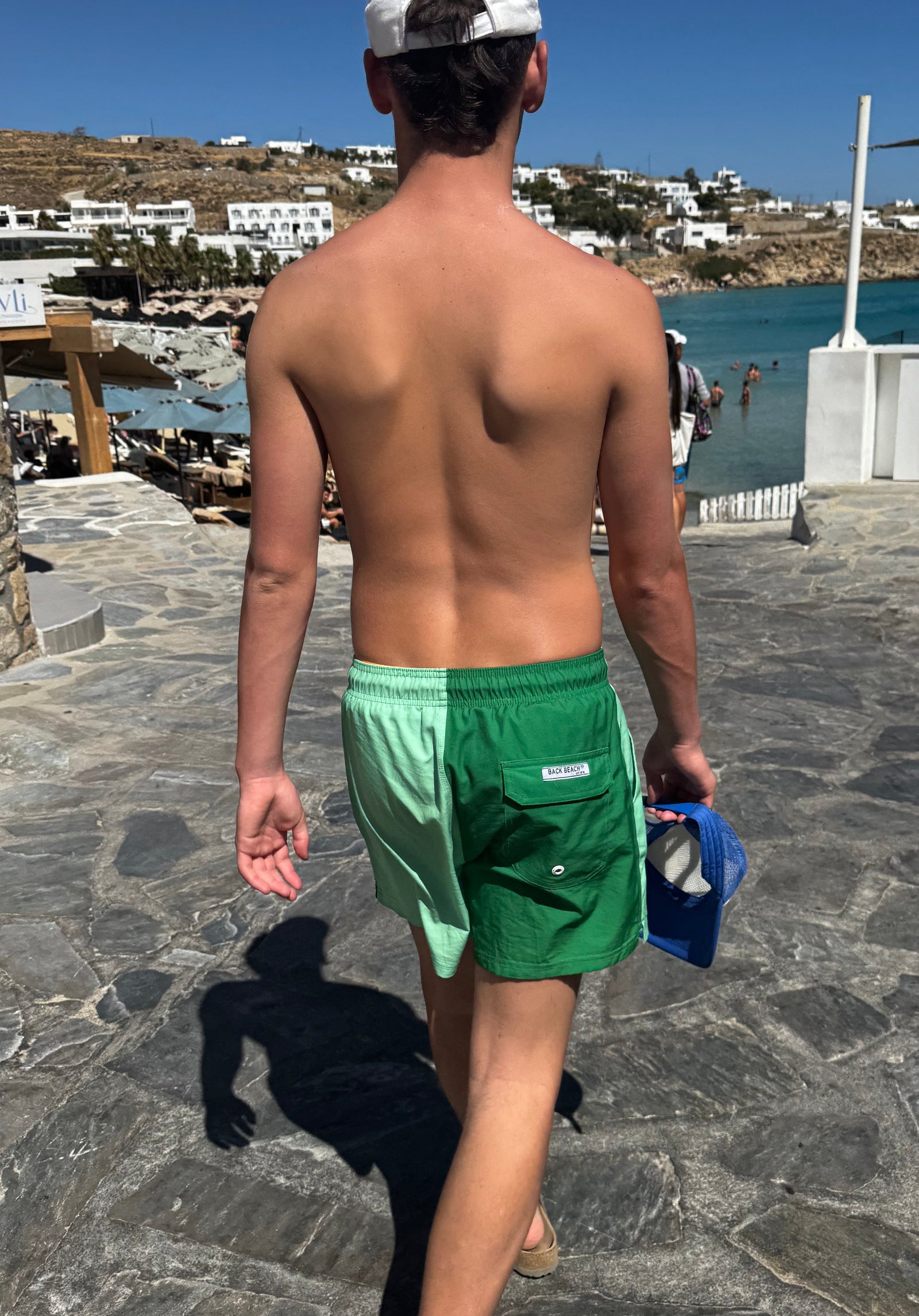 Shades of Green - Boardies (Teens) Board Shorts - Back Beach Rd