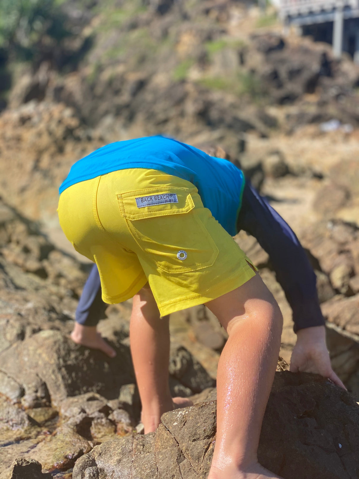 Gold Coast Yellow - Boardies (Boys) Board Shorts - Back Beach Rd