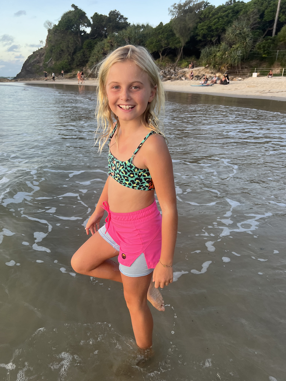 Palm Beach Pink - Girls Board Shorts - Back Beach Rd