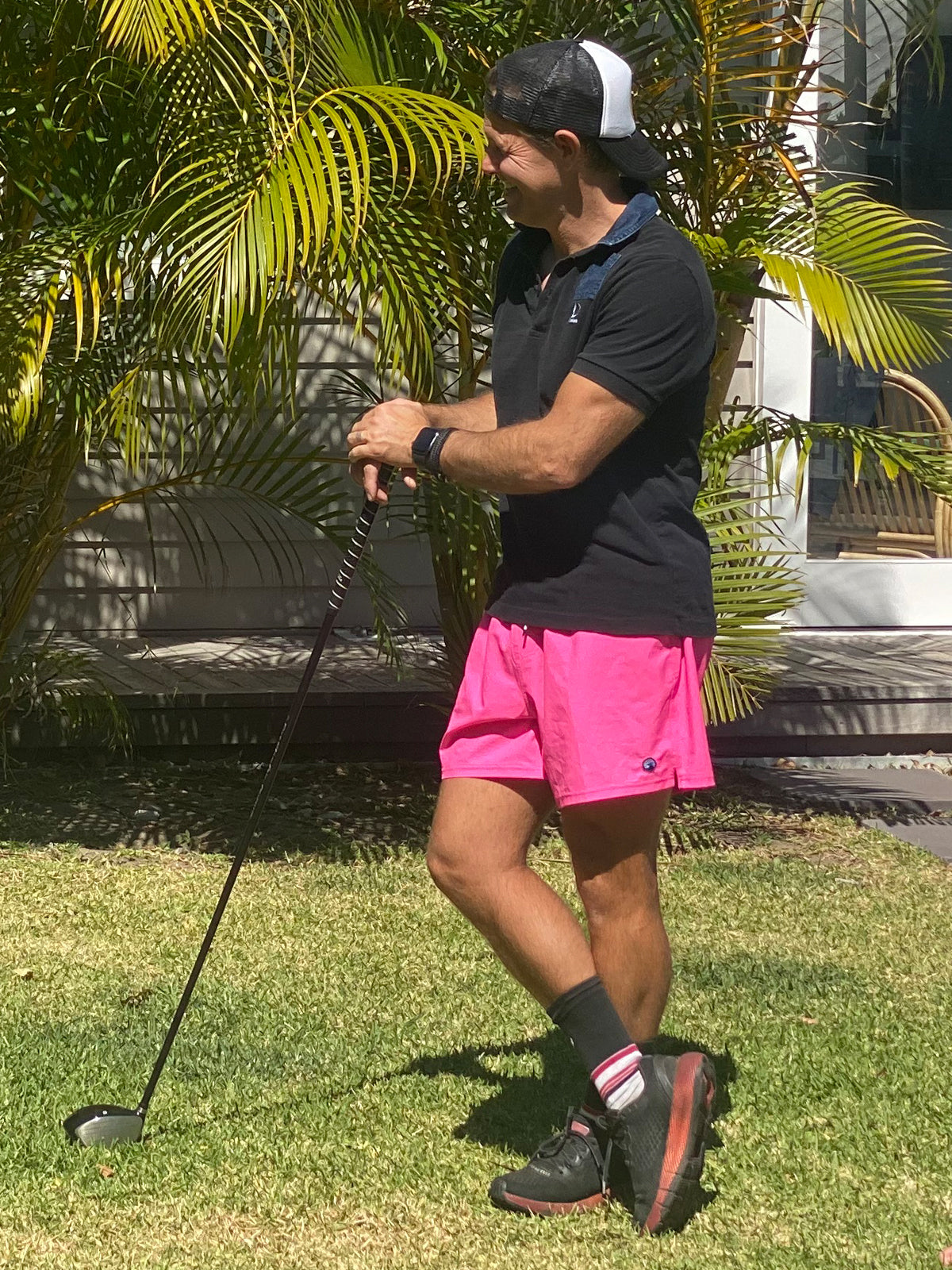 Pop of Pink - Mens Board Shorts - Back Beach Rd