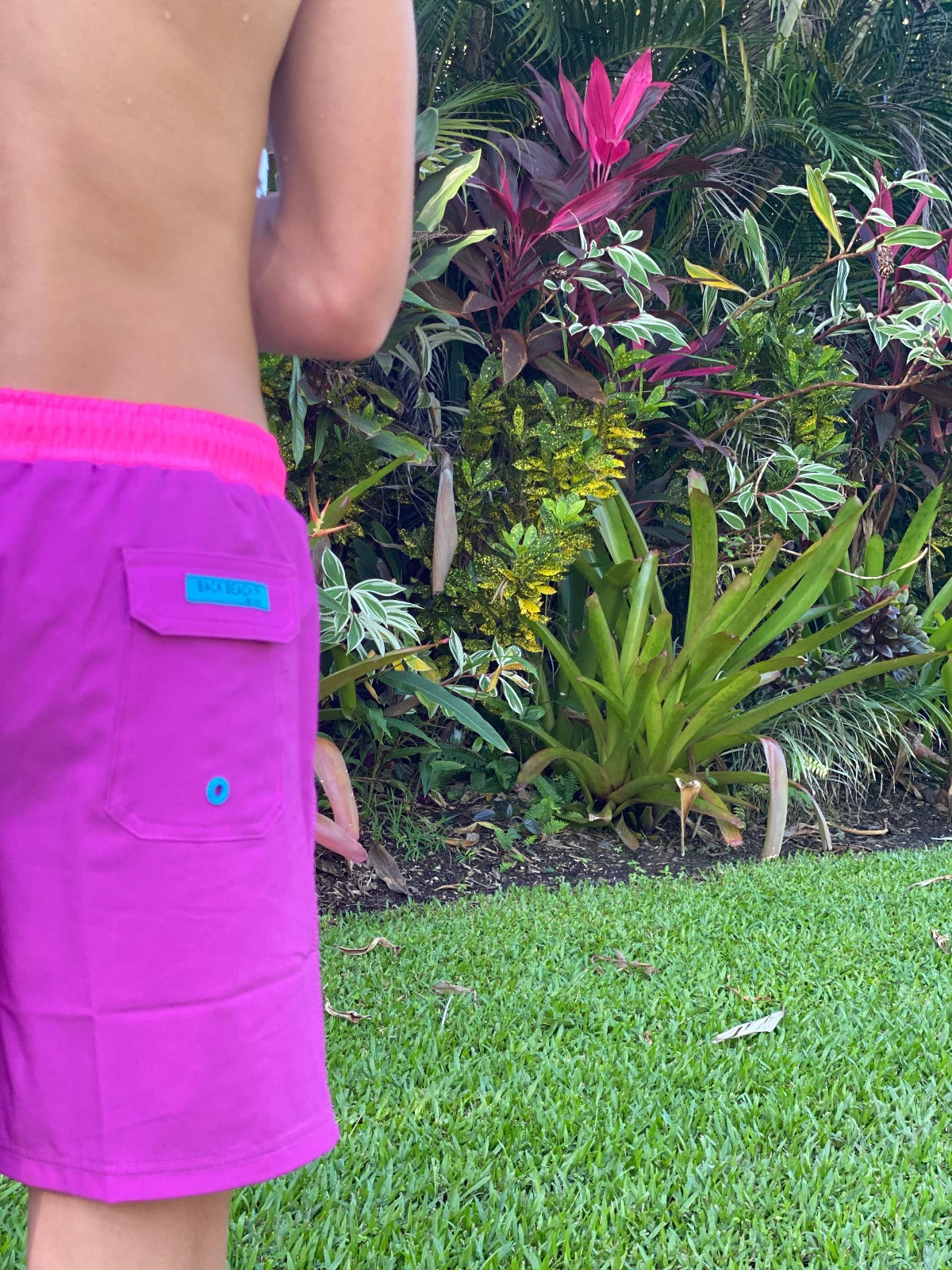 Purple Paradise - Teen Boys Board Shorts - Back Beach Rd