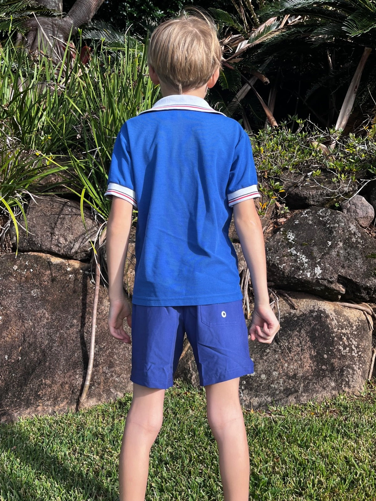 Shade of Blue - Boys Board Shorts - Back Beach Rd